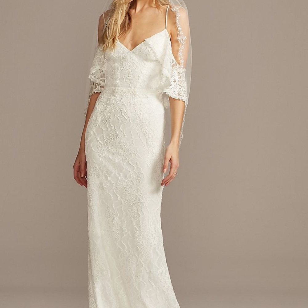 Galina Cold Shoulder Wedding Dress Size 0